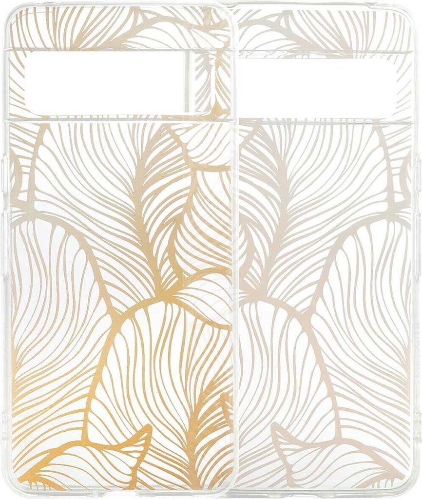 imoshion Design Hülle Google Pixel 8 Pro - Golden Leaves Transparent