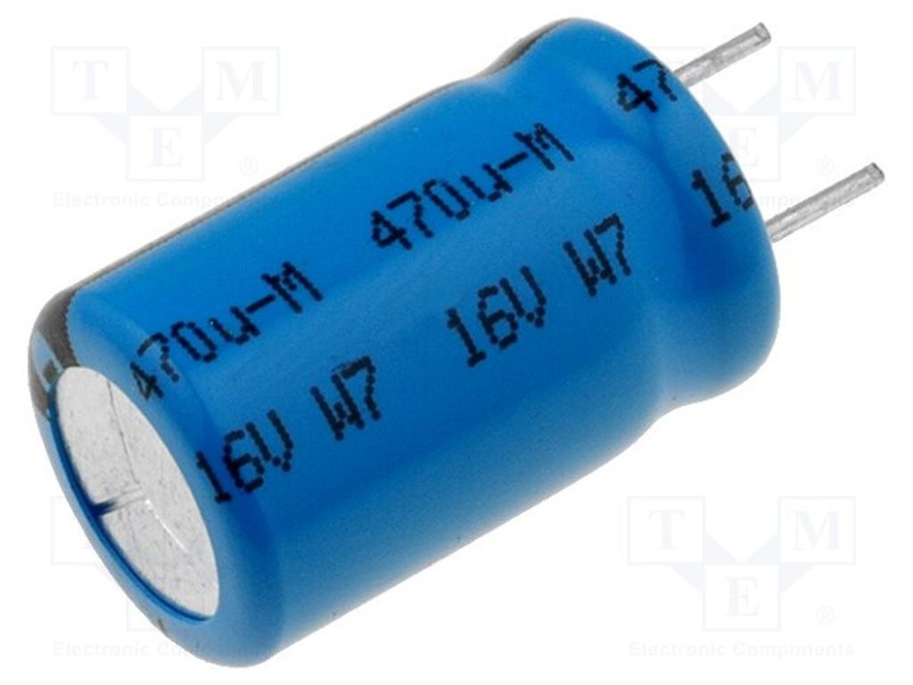 1x Kondensator: elektrolytisch 470uF geringe Impedanz THT 16VDC MAL213665471E3 El