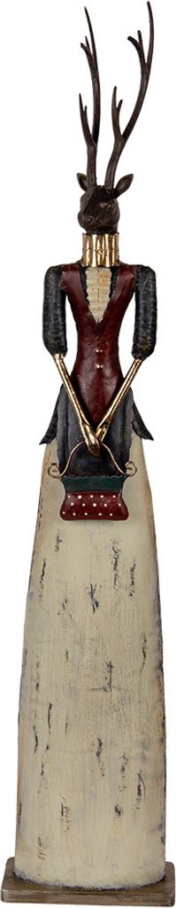 Clayre & Eef figurka dekoracyjna jelenia 17x10x86 cm Zdjęcie produktu 