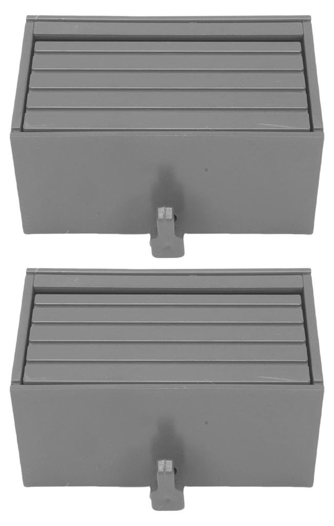 2-teiliger Schlüsselhalter für Spielzeugautos, magnetischer Organizer für 4 bis 6 Schlüssel, Wandhalterung, ABS-Material (grau)