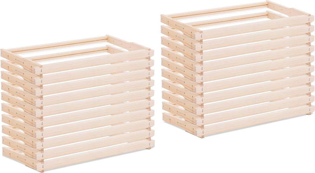 Expondo Wiesenfield Langstroth Rähmchen - mit Drahtung - Kiefer - Höhe 232 mm - 20 Stück