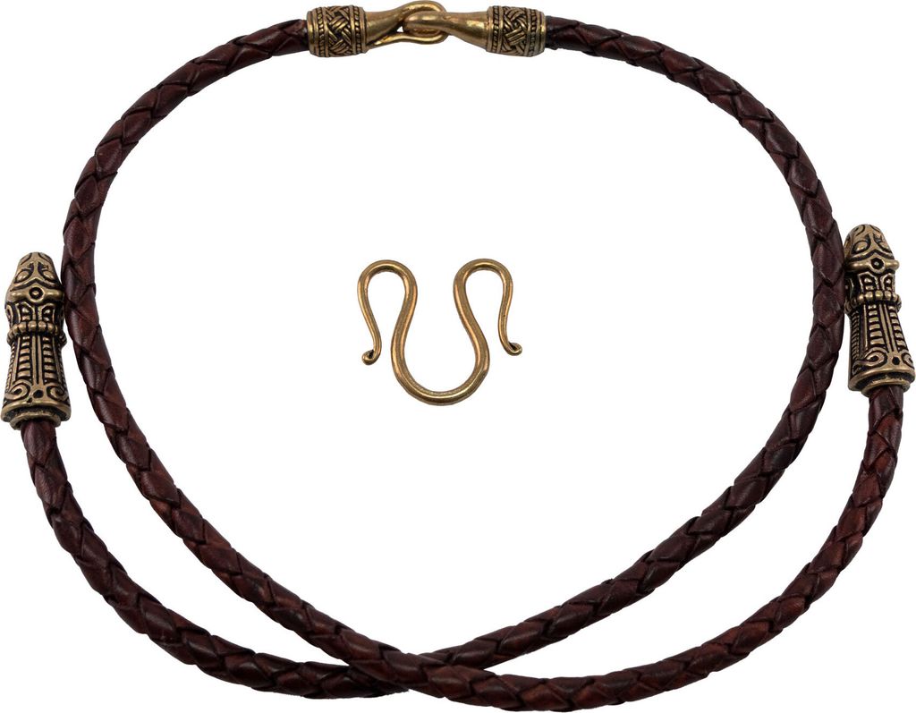Wikinger Lederkette braun "Mandermark", 50 cm Produktbild 