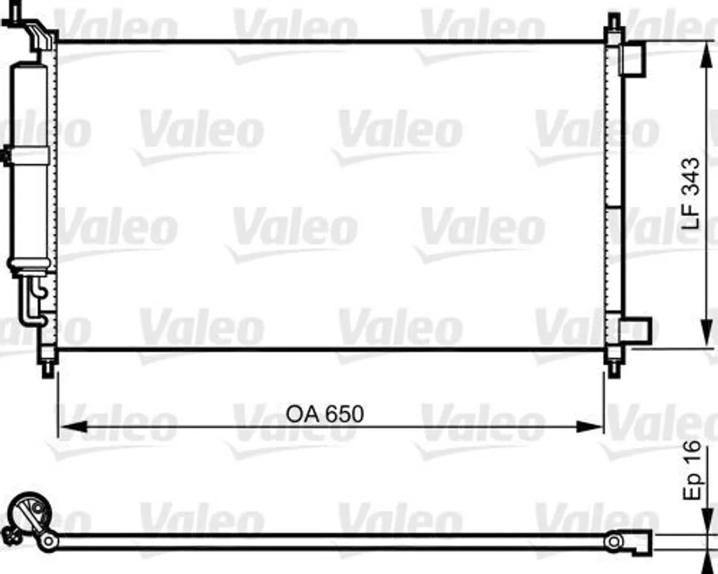 Réparation Clim Nissan Juke : Condenseur Valeo 814221 avec Déshydrateur