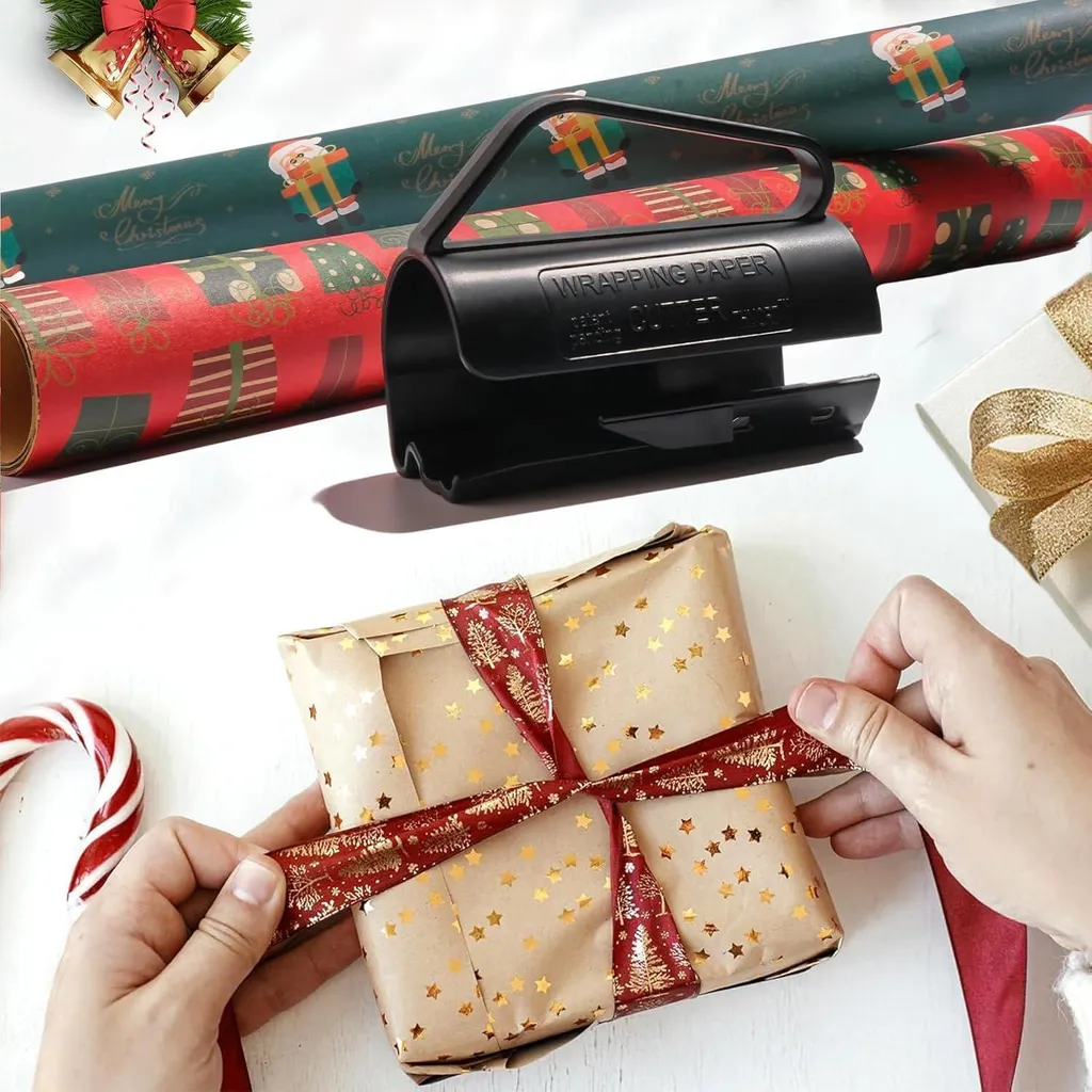 Cutter de papier cadeau et dérouleur manuel pour un emballage rapide