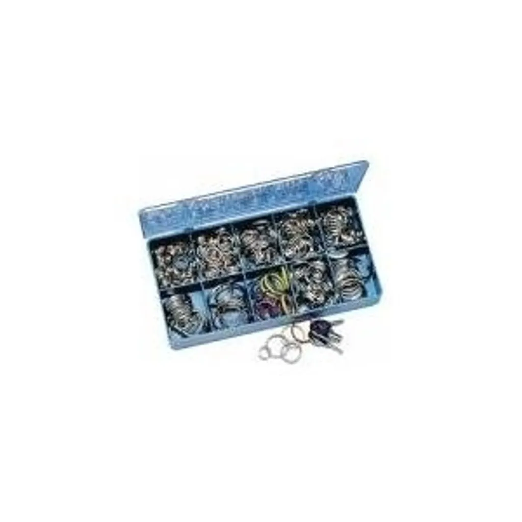 Anneaux de Clés WEDO en Acier Nickelé avec Coffret de Tri, Lot de 300