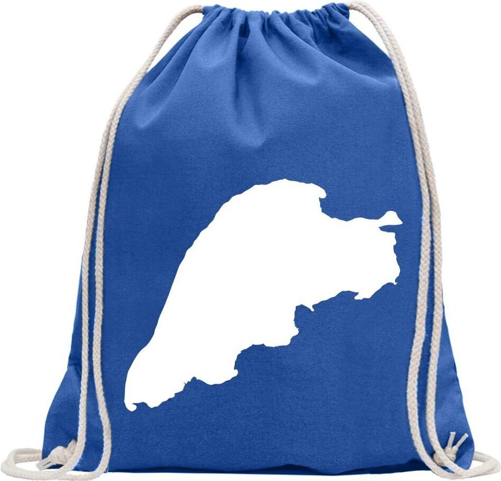 Kiwistar - Turnbeutel - royal - Ummanz - Deutschland - Insel - Fun Rucksack Sport Beutel Gymsack Baumwolle mit Ziehgurt
