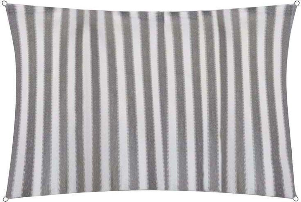 Lumaland Sonnensegel 100% HDPE Rechteck 3x4m grau weiß