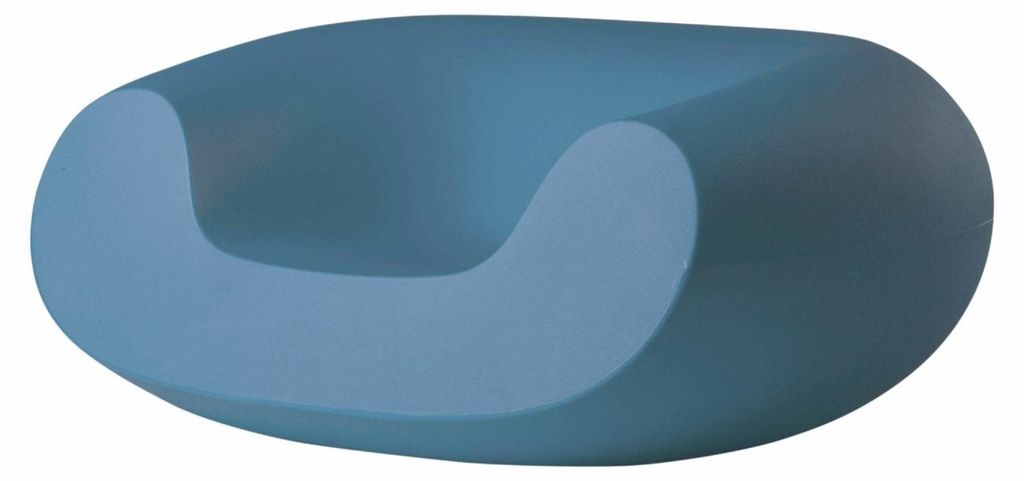 Moderne Design-Sessel für Garten, Bar und Restaurant Chubby Slide - Blau