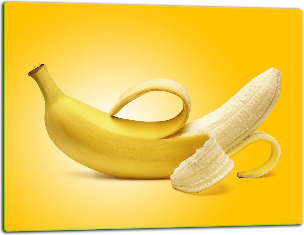 Glasschneidebrett Herdabdeckplatte Glaskeramikkochfeld Universal 52x40 cm Banane