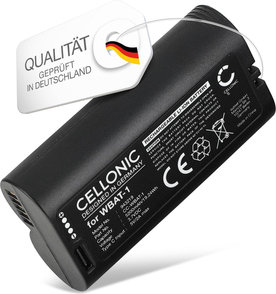 CELLONIC 1x Akku für Haustechnik Kompatibel mit Wyze Battery Cam Pro, WBAT-1 - (5200mAh, 3.7V)