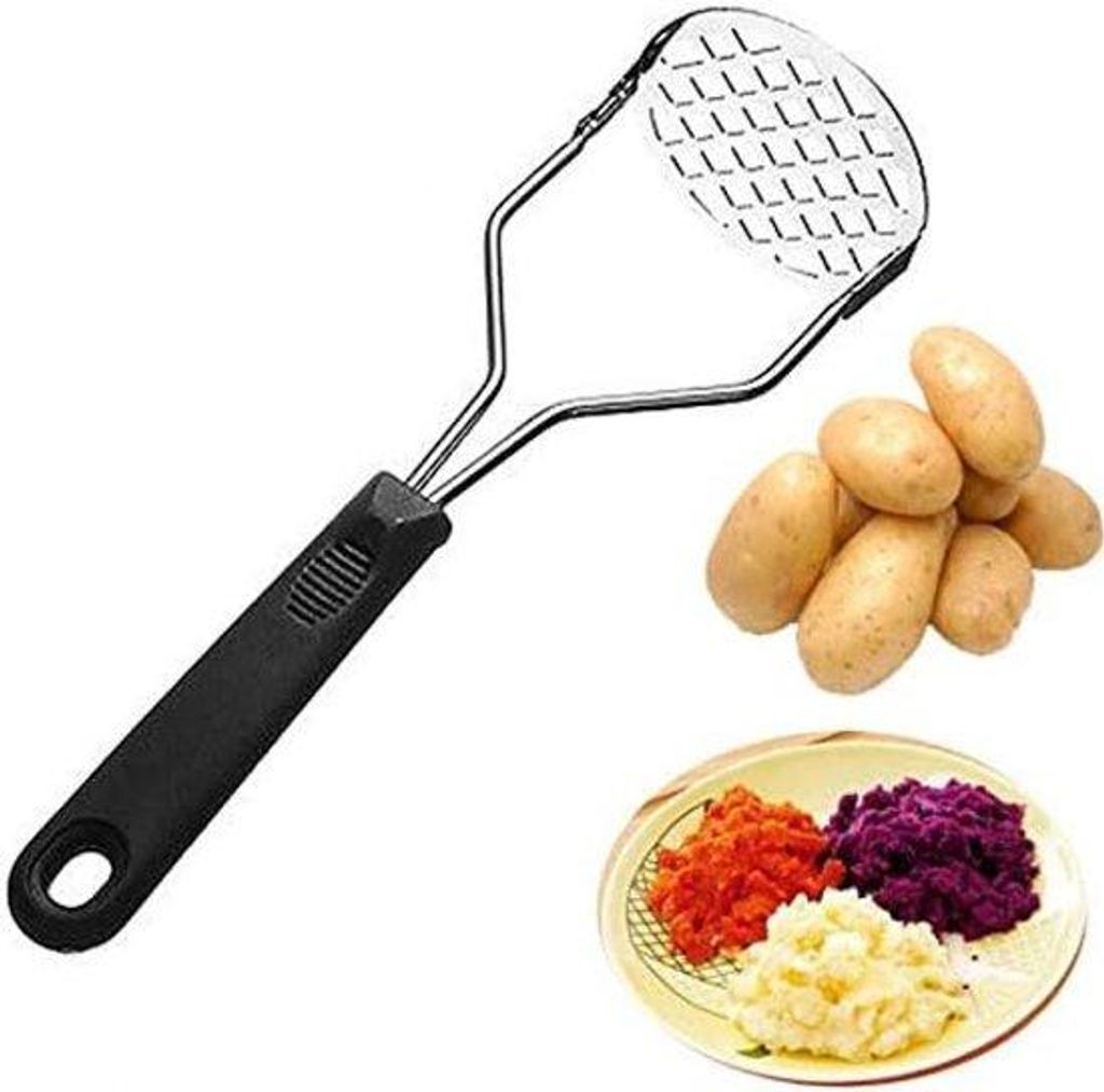 Handgefertigte RVS Aardappelstamper - für Kartoffeln und feine Kartoffelpüree - auch als Fruchtschreiber oder für Spaetzle