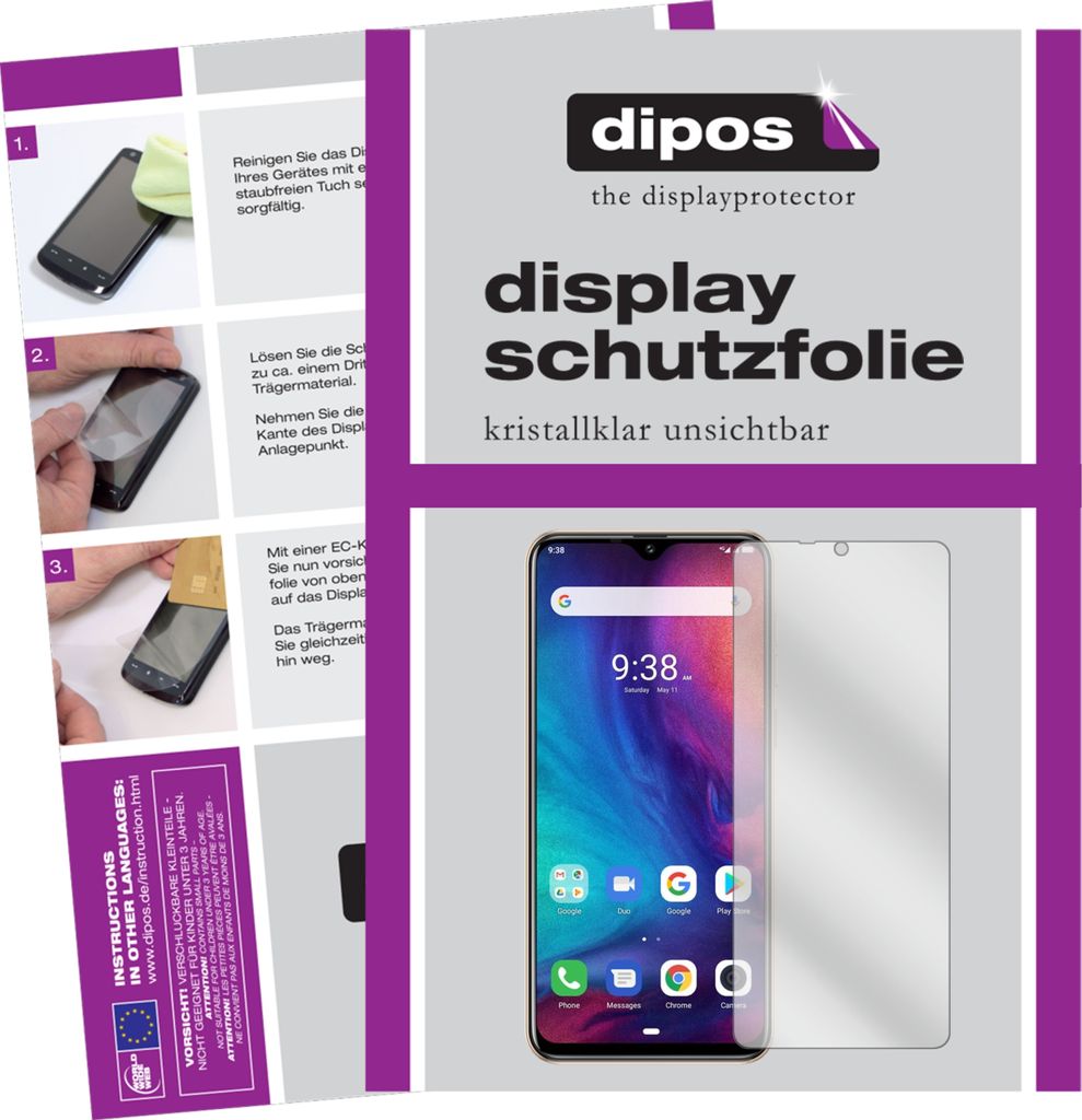 2x Schutzfolie für Ulefone Note 7P klar Displayschutzfolie Folie Display Schutz dipos