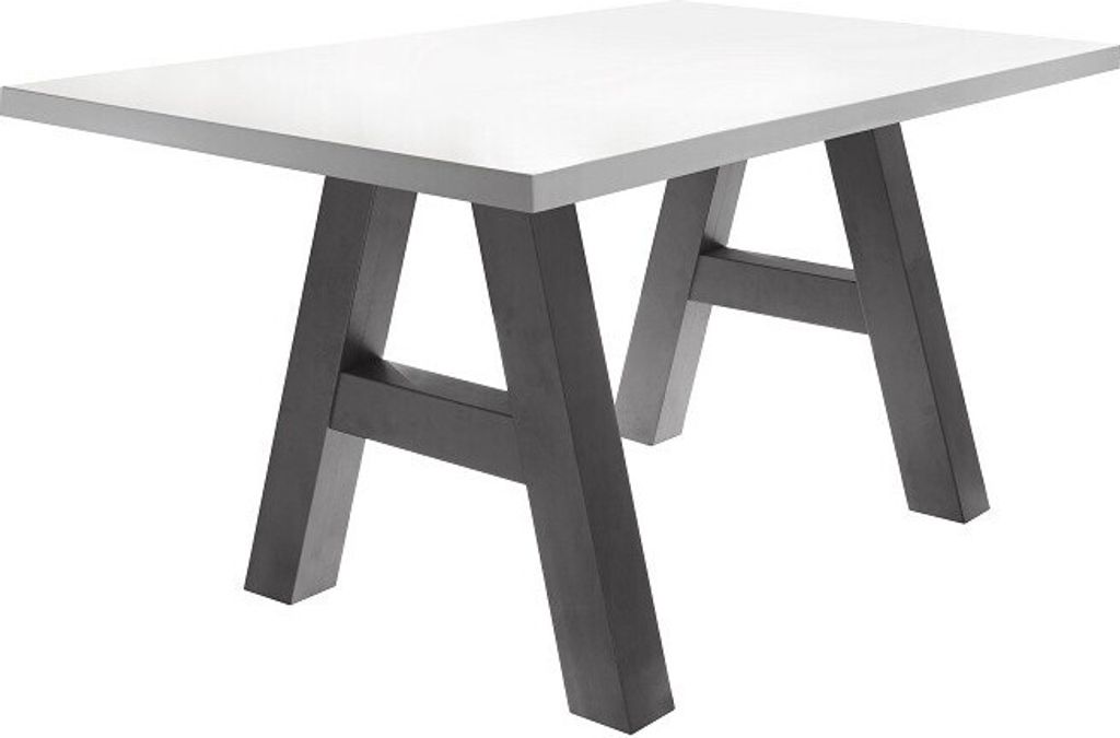 Esszimmertisch 140x90 Esstisch Konferenztisch Mr. A Graphit Weiß matt