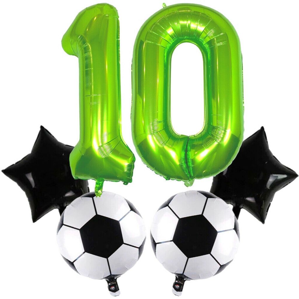 8 Partyluftballons für Fußball Party Deko Fussball Dekoration Luftballons 