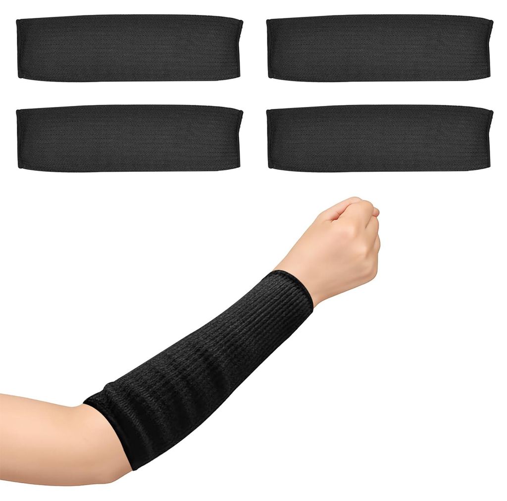 4 Paar Armschützer, Unterarmbandagen, Unterarmprotektoren, hitzebeständige Armschutzärmel, für Männer und Frauen, geeignet zum Kochen und Gär...