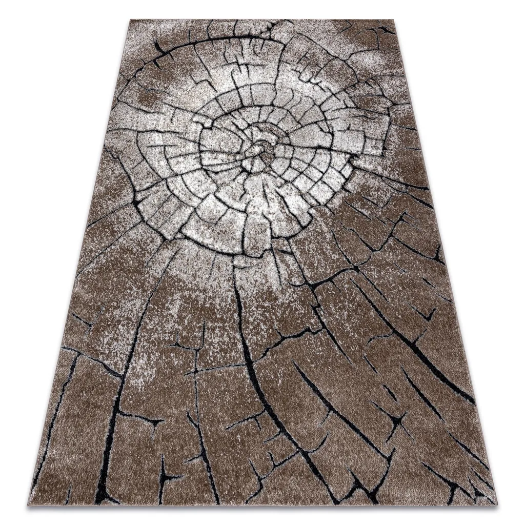 Tapis de chambre marron effet bois 80x150 cm pour ambiance cosy