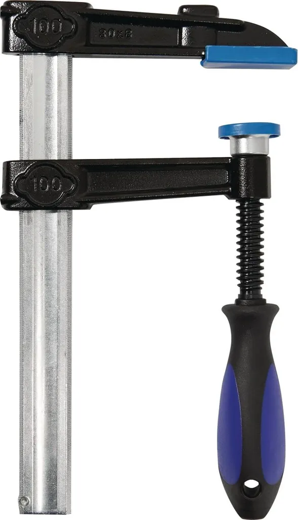 Morsetto a vite in ghisa malleabile Larghezza di serraggio 500 mm Sporgenza 120 mm Impugnatura a 3 componenti 30 x 8 mm