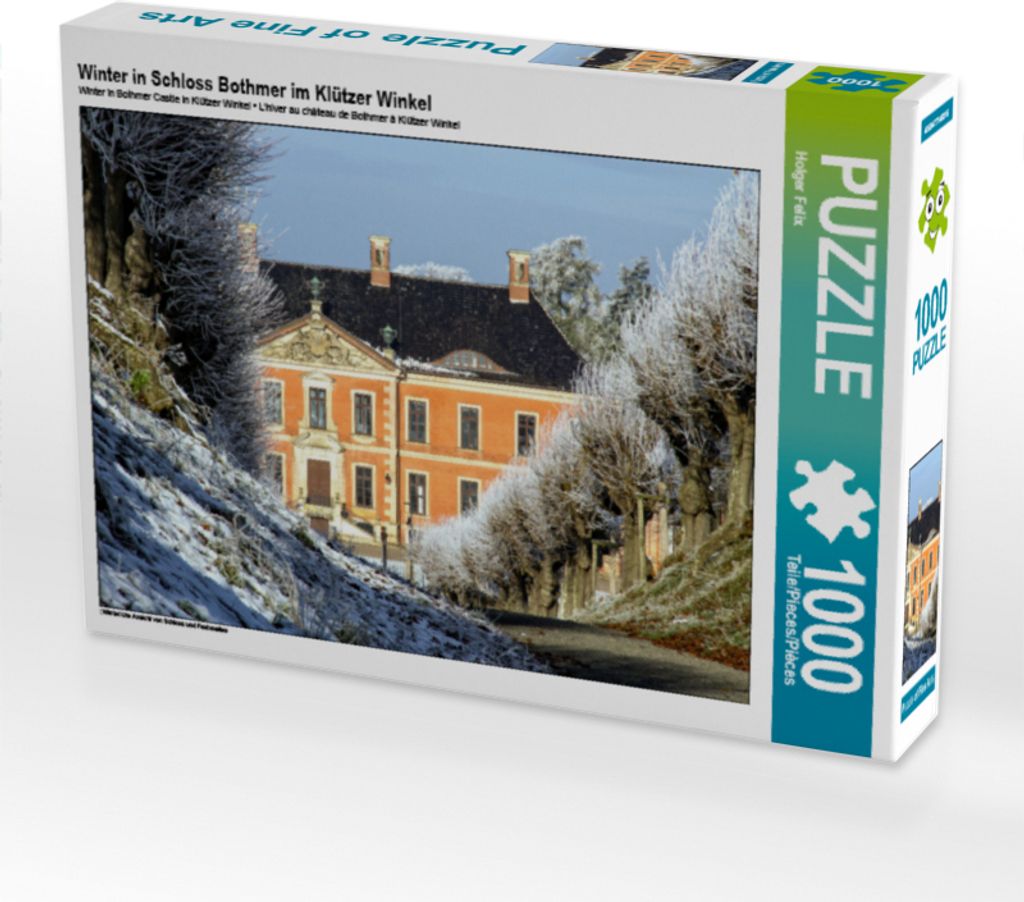 CALVENDO Puzzle Winter in Schloss Bothmer im Klützer Winkel | 1000 Teile Lege-Größe 64x48cm Foto-Puzzle für glückliche Stunden