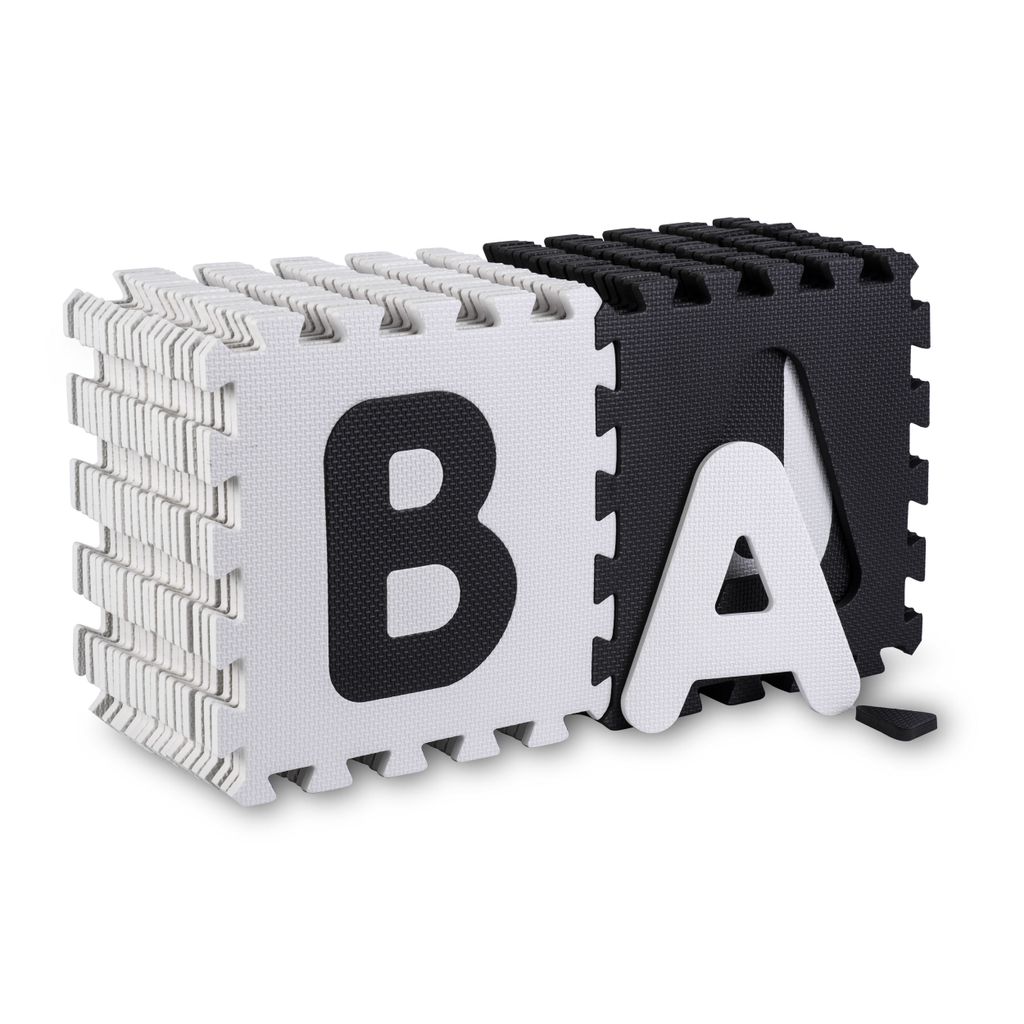 Ricokids Schaumstoffmatte Buchstabenpuzzle schwarz. 30x30 Produktbild 