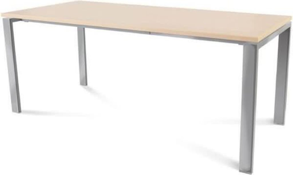 Schreibtisch Total BxTxH 180x80x73cm Gestell verchromt Platte Melamin buche.