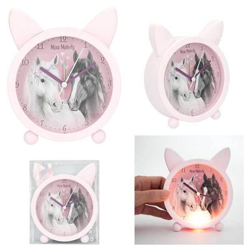Depesche Miss Melody Fantasy Horse Wecker Rosa für Kinder