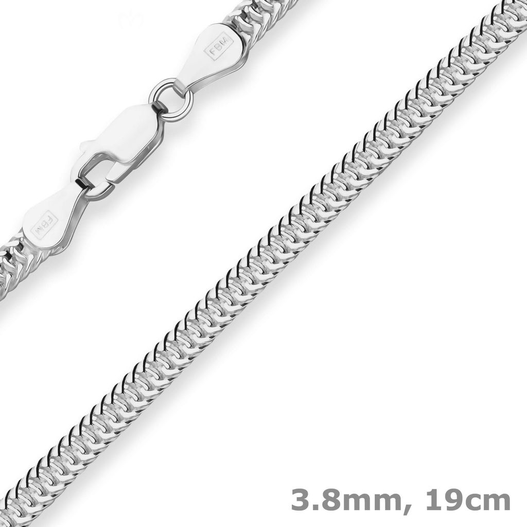 3,8mm Armband Fantasiekette Silberarmband Armschmuck aus 925 Silber 19cm