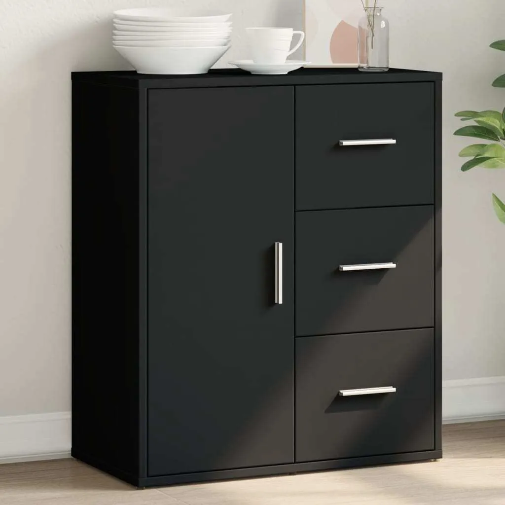 Best Möbel Cabinet Sideboard Nero 60x31x70 cm Materiale a base di legno - Cassettiere CL7903743 1pacco