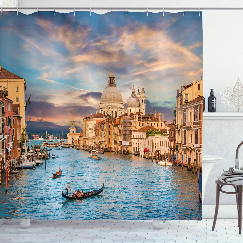 Tenda Doccia Antimuffa ABAKUHAUS Venezia 175x180 cm Lavabile