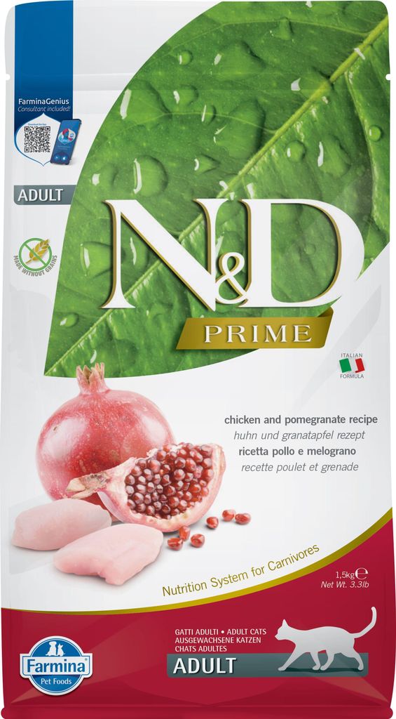 Farmina N&D Cat Prime Chicken Pomegranate Adult 1,5kg Sucha Zdjęcie produktu 