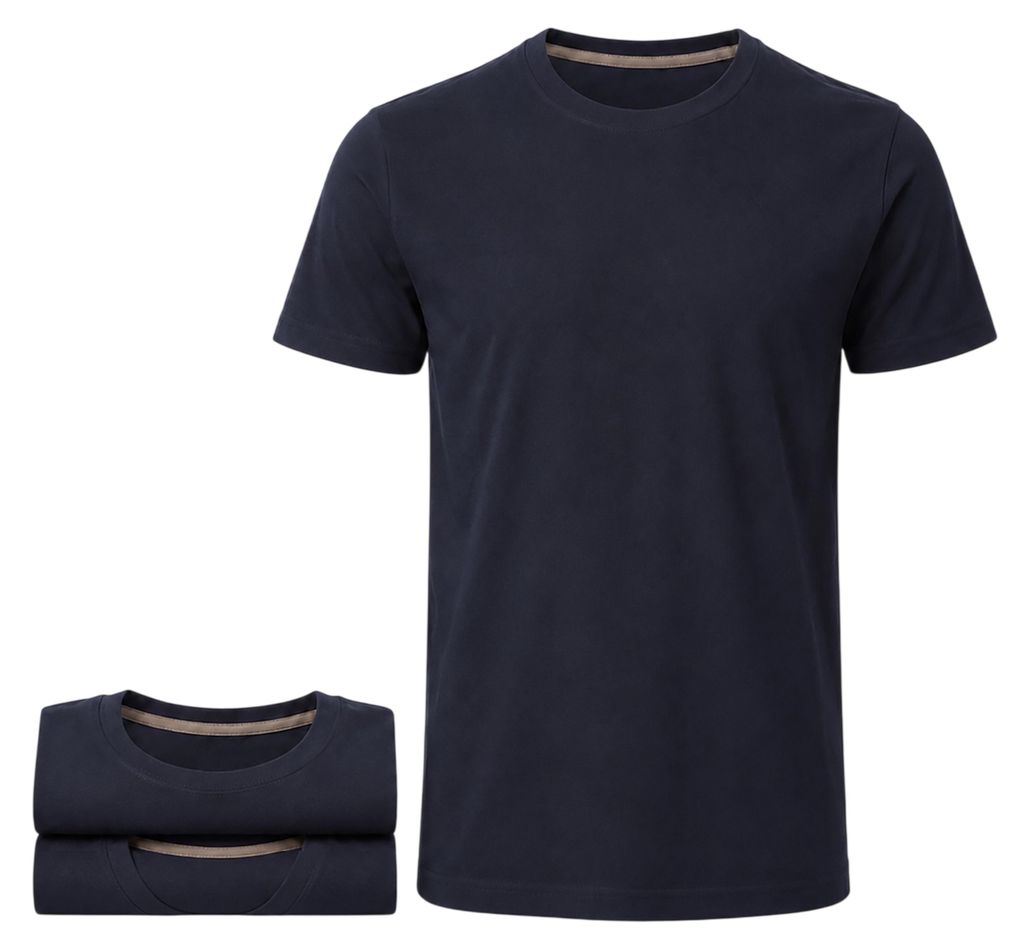 Mivaro Herren T Shirt 3er Pack Basic Rundhals aus 100% Produktbild 