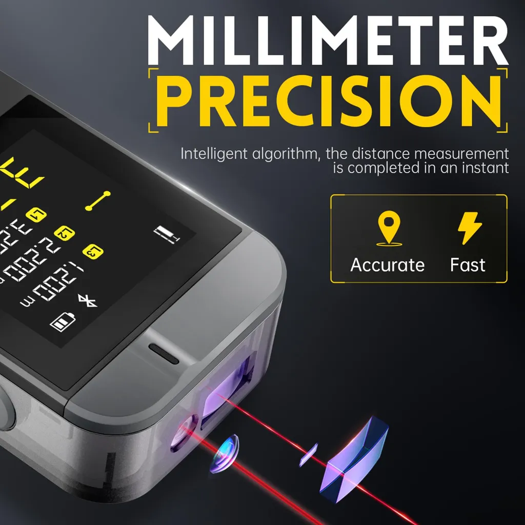 Télémètre laser 40m intelligent avec écran LCD rétroéclairé - Modèle T40 - 4