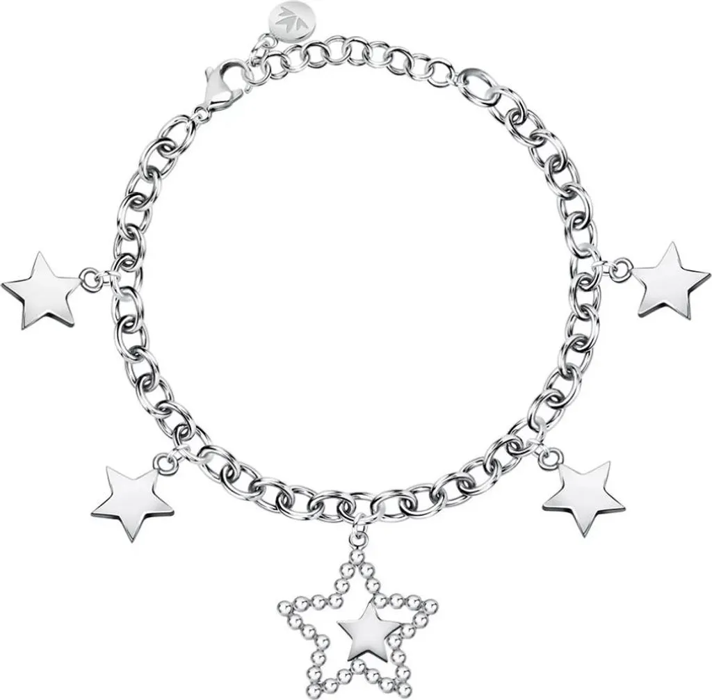 Bracelet Morellato Dolcevita cuir véritable avec boucle acier argent