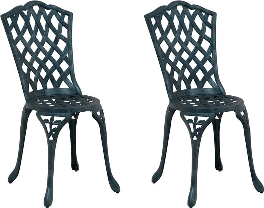 "SALE 2026"Stuhl Terrasse - Gartenstuhl 2er set - Balkonmöbel - Campingstuhl elegantes Design - Grün 39x40x87cm Aluminium - 39x40x87cm - Gartenst...