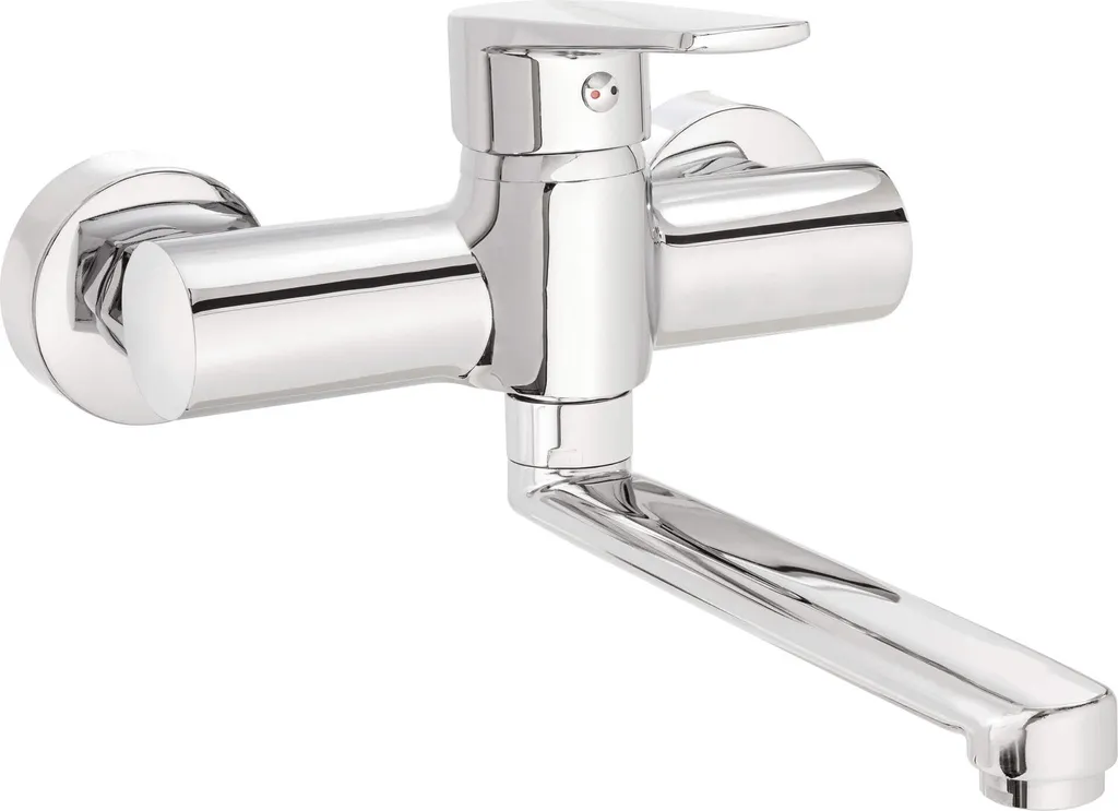 Miscelatore Lavabo a Muro in Ottone Cromato - Alta Qualità Italiana