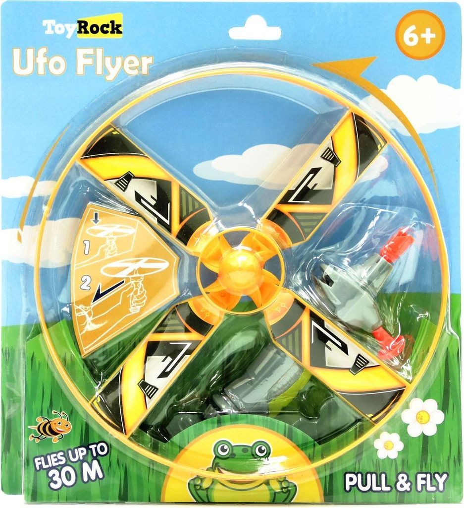 Ufo-Flyer Segelflugzeug mit benutzerfreundlichem Launcher, 30m Flugweite, für Kinder ab 6 Jahren