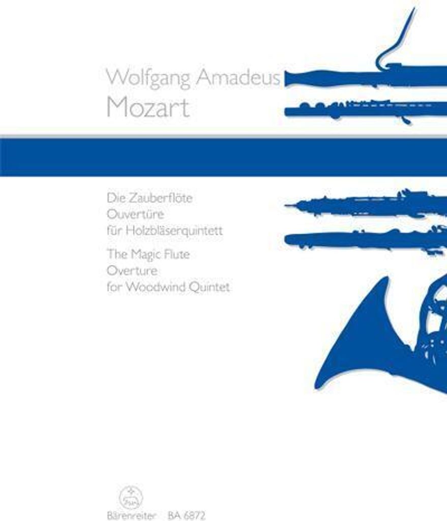 Ouvertüre zu 'Die Zauberflöte' KV620für Flöte, Oboe, Klarinette, Horn und Fagott