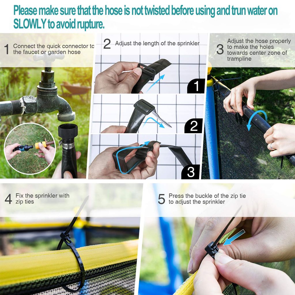 6M Kinder Trampolin Sprinkler fš¹r Outdoor Hinterhof Produktbild 8