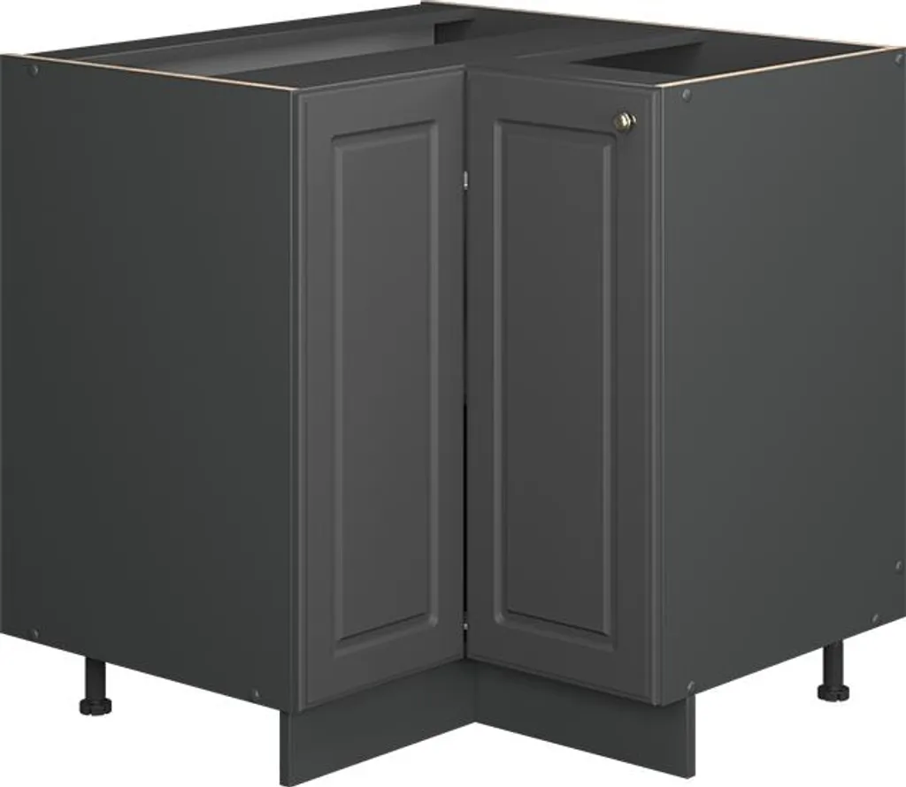 Meuble bas d'angle style Landhaus Vicco Fame-Line Anthracite Or 80,5 cm