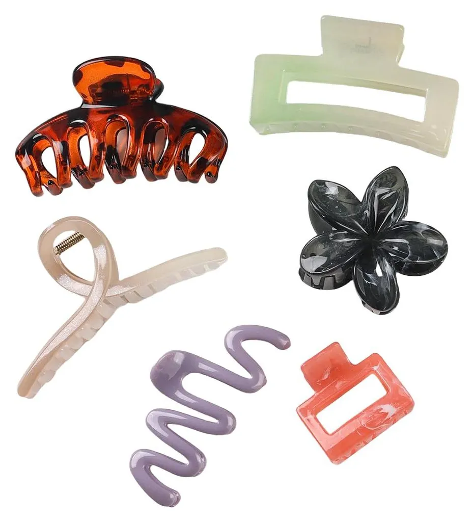 Barrettes lot de 6 fini les cheveux qui glissent avec la tenue ferme