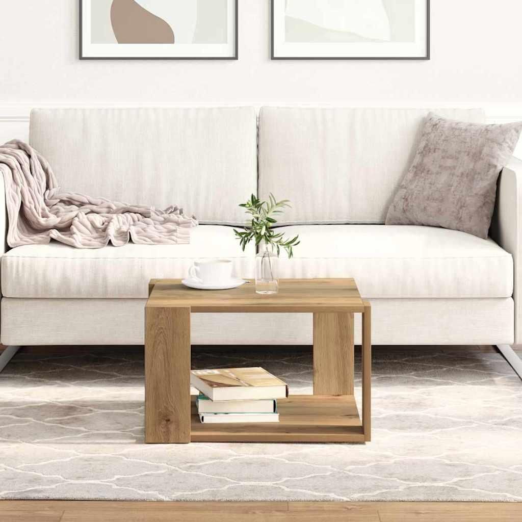Maison Exclusive - Couchtisch Artisan-Eiche 51,5 x 51,5 x 30 cm Holzwerkstoff