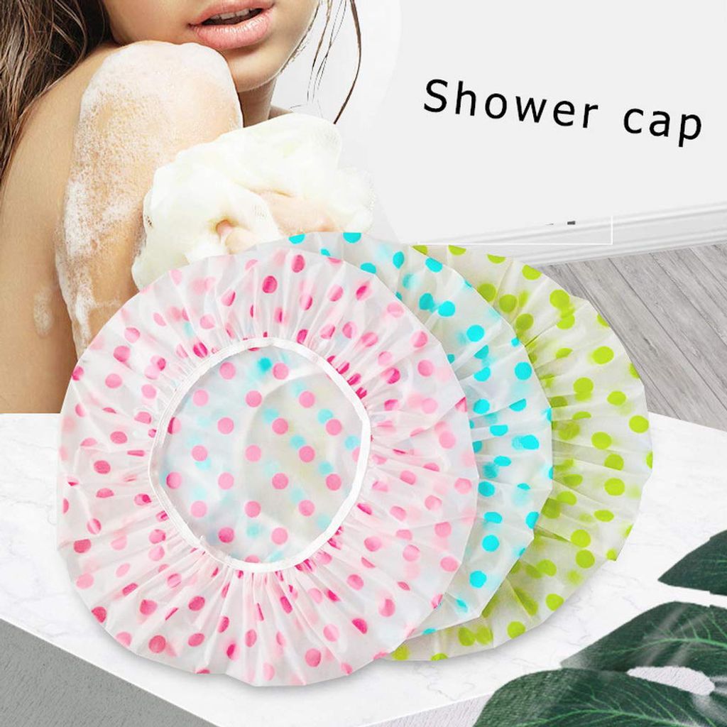 Duschhaube Wasserdicht – Aus PVC & Frottee, Elastisch, Für Frauen & Mädchen