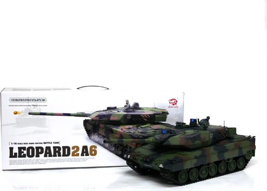 Char Leopard 2A6 RC 1/16 Camo pour Simulation de Combat et Collection - 3