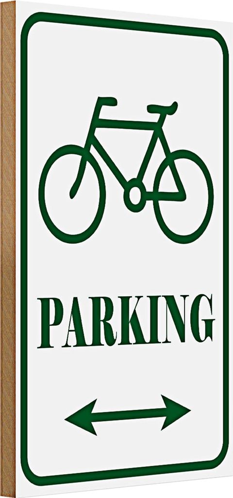 Holzschild Hinweis 20x30cm Fahrrad Parking