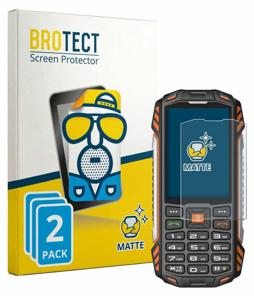 2x BROTECT Schutzfolie für Hammer H Power Plus LTE Displayschutz Displayschutzfolie Folie Matt Entspiegelungsfolie