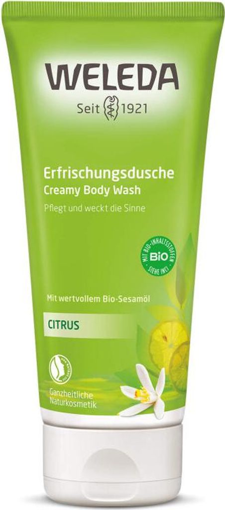 Weleda CITRUS Erfrischungsdusche, Sprchový krém, 200 ml, Obrázek produktu 