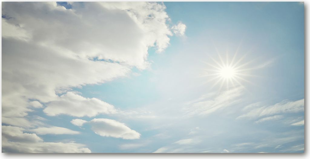 Tulup Leinwandbild - 120x60 cm - Wandkunst - Drucke auf Leinwand - Leinwanddruck - Landschaften - Blau - Wolken Himmel