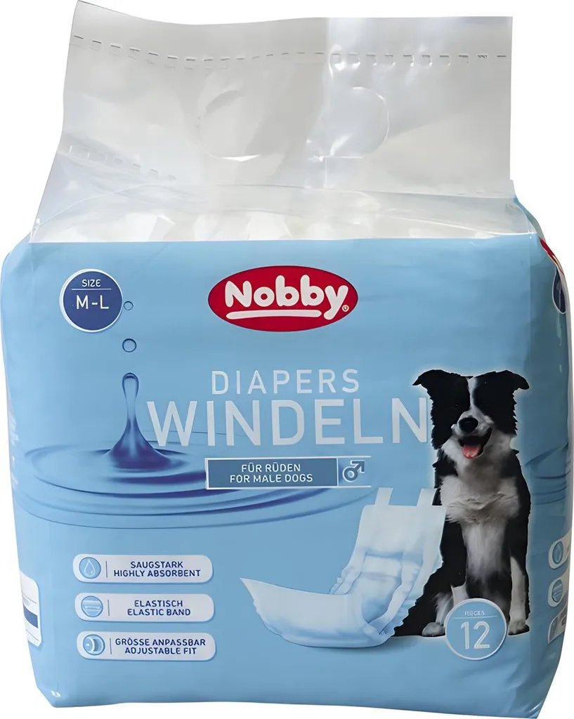 Nobby Pannolini per Cani Anziani e in Calore | Taglia M-L 46-60cm