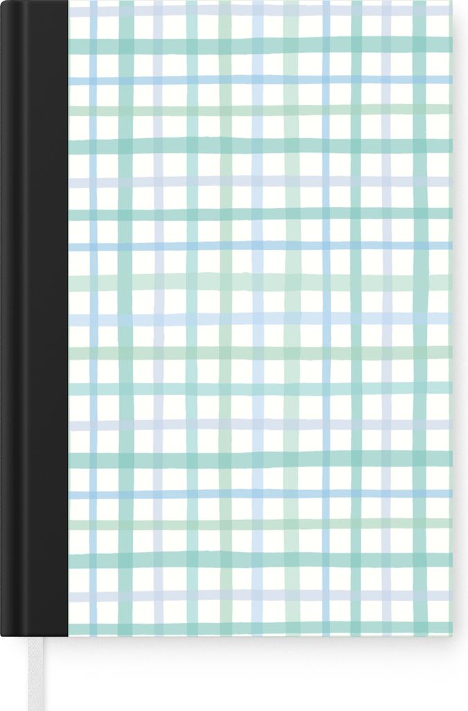 MuchoWow Notizbuch Tagebuch Haushaltsbuch Notebook A5 Pastell - Muster - Blau - Notizblock - Notizheft - Notebook - Schreibblock - Papier