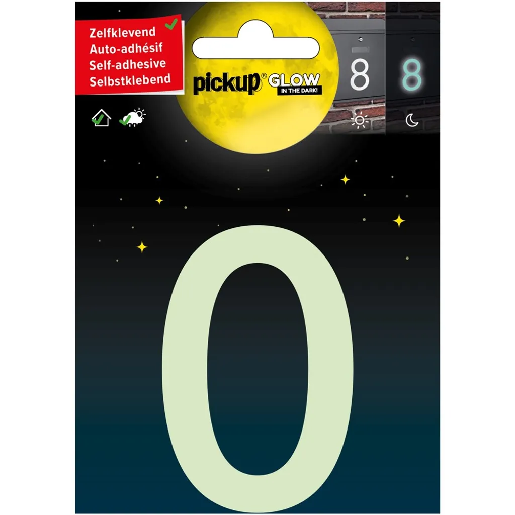 Numero Civico 0 Pickup Fosforescente 7,5cm - Adesivo Tecnico Esterno