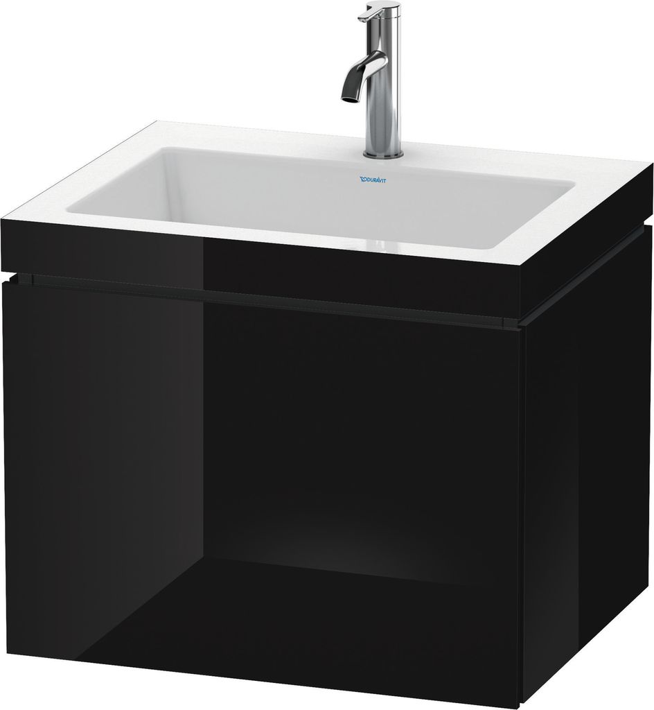 Duravit L-Cube c-bonded Set wandhängend, 1 Auszug, ohne Überlauf, 1 Hahnloch, 600x500x480mm, LC6916O4040